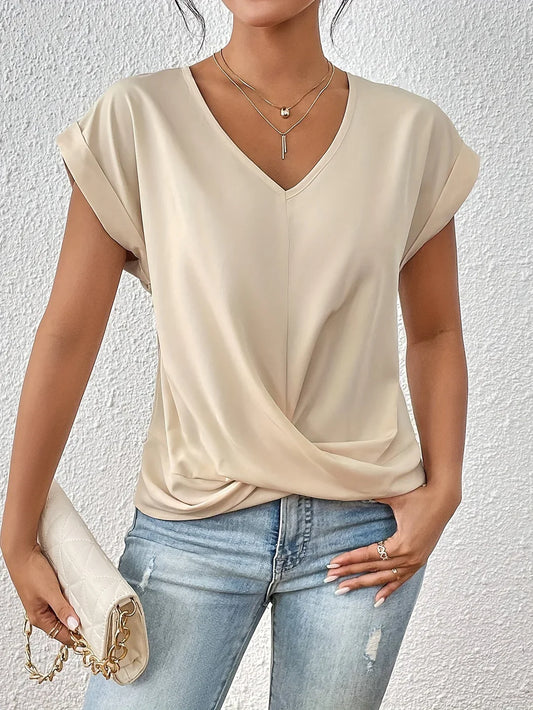 Vilda™ - Stilrent T-shirt med V-hals